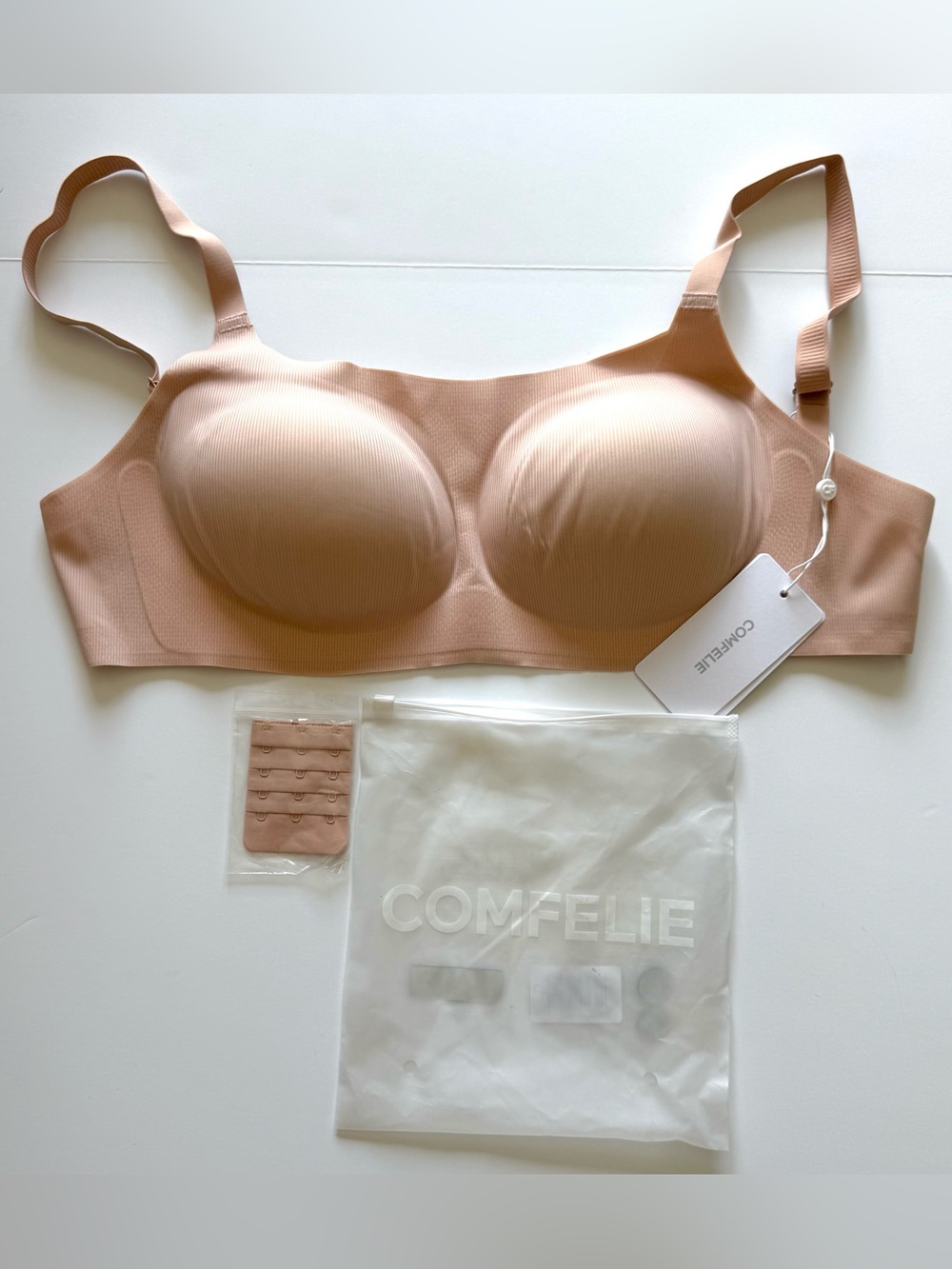 Comfelie Wireless Seamless T Shirt Bra XL Oyster Pink NWT Everyday Comfort